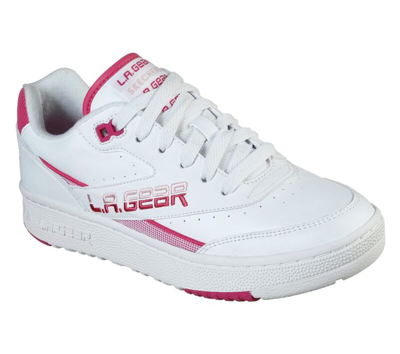 Skechers Dam Vita/Rosa Snörskor - L.A. Gear: Hot Shots Låga - Sverige (QAHZP-9215)